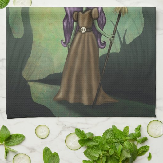 Gotische Steampunk Hexe Handtuch (Gefaltet)