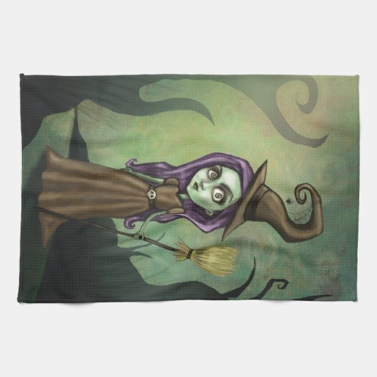 Gotische Steampunk Hexe Handtuch (Horizontal)