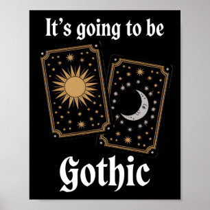 Gotische Tarot-Karten Fortune Mittelalterliche Lit Poster