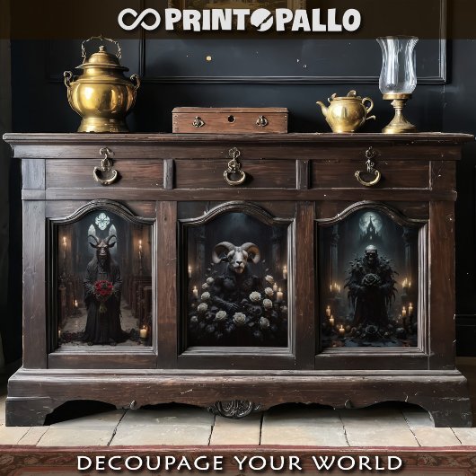 Gotische Tierdämonen bringen dir Blume Geschenkpapier Set