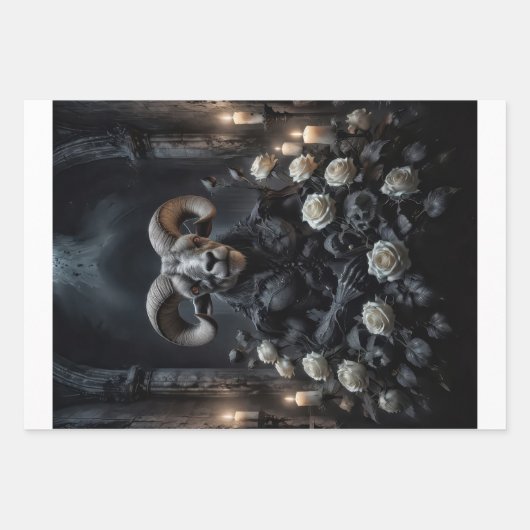 Gotische Tierdämonen bringen dir Blume Geschenkpapier Set (Vorderseite 2)