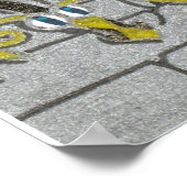 gotische Tür (Farbe) Poster (Ecke)