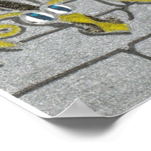 gotische Tür (Farbe) Poster (Ecke)