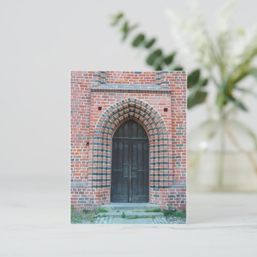 Gotische Tür Postkarte (Stehend Vorderseite)