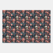 Gotische Unterwasser-Oktopus Tentakel und Schädel Geschenkpapier Set (Vorderseite 3)