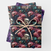 Gotische Unterwasser-Oktopus Tentakel und Schädel Geschenkpapier Set (Beispiel)