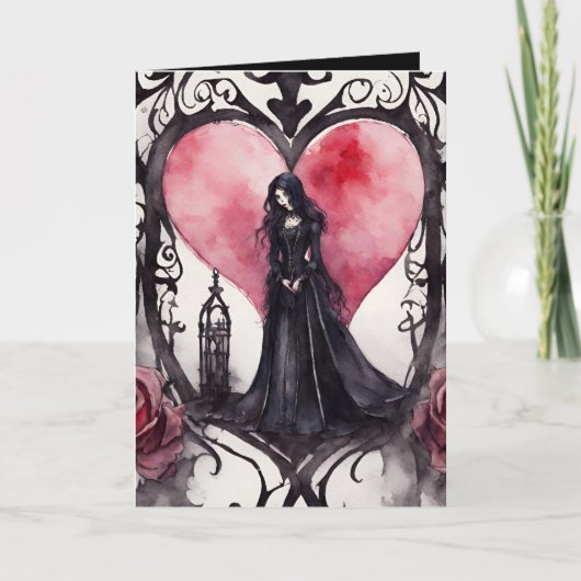 Gotische Valentine Karte (Vorderseite)