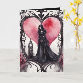 Gotische Valentine Karte (Gelbe Blume)