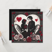 Gotische Valentine Karte (Vorderseite/Rückseite Beispiel)