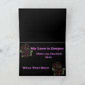 Gotische Valentinsgruß-Karte Feiertagskarte (Innenseite)