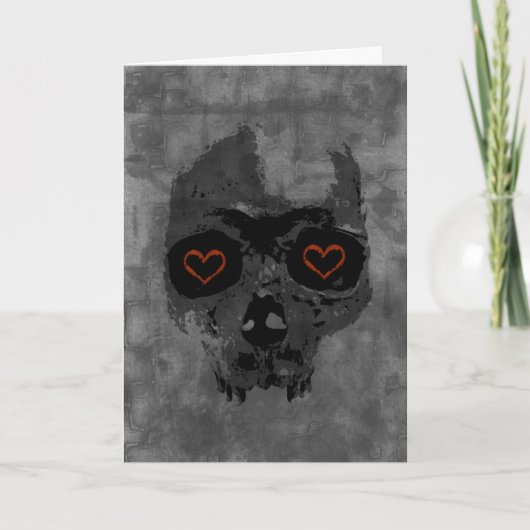 Gotische Valentinstag-Karte Feiertagskarte (Vorderseite)