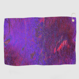 Gotische Veilchen bis rot vergrößertes Leder mit F Golfhandtuch