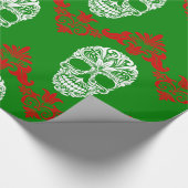 gotische verzierte viktorianische Weihnachtskugeln Geschenkpapier (Ecke)