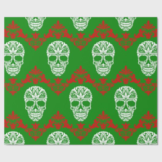 gotische verzierte viktorianische Weihnachtskugeln Geschenkpapier (Flach)