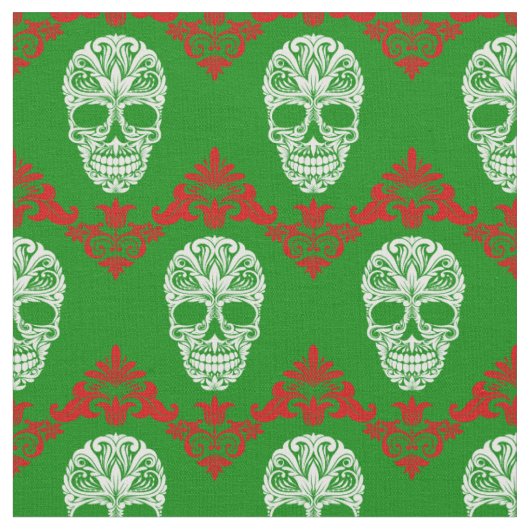 gotische verzierte viktorianische Weihnachtskugeln Stoff (Nahaufnahme)