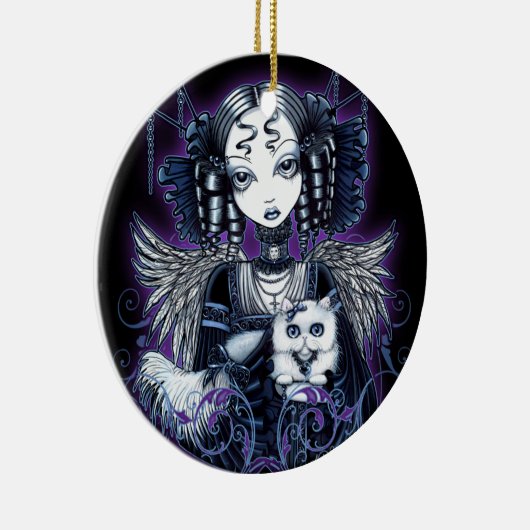 Gotische viktorianische Engels-Verzierung Keramik Ornament (Rechts)