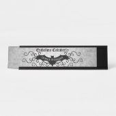 Gotische Viktorianische Fledermaus mit Dekoration  Schreibtischnamensplakette (Vorderseite )