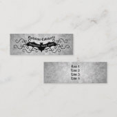 Gotische Viktorianische Fledermaus mit Wirbel eleg Mini Visitenkarte (Vorne/Hinten)