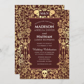 Gotische Viktorianische Hochzeit Einladung (Vorne/Hinten)