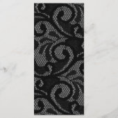 Gotische Vintage Black Blush-Hochzeitskarte Menükarte (Rückseite)