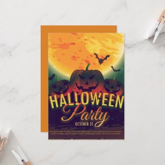 Gotische Vintage Halloween Geburtstagsparty Einladung