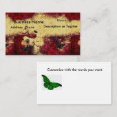 Gotische Visitenkarte gealterter Blick-blutroter (Vorne/Hinten)