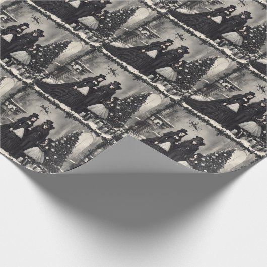 Gotische Weihnachten Geschenkpapier (Ecke)