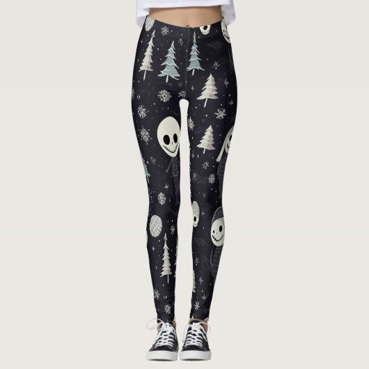 Gotische Weihnachten Leggings (Vorderseite)