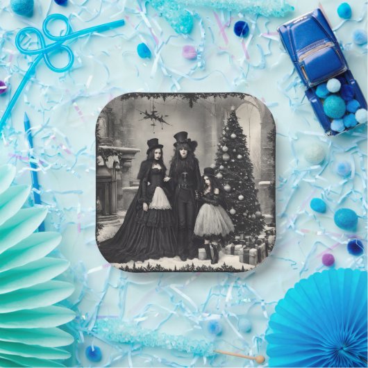 Gotische Weihnachten Pappteller (Party)