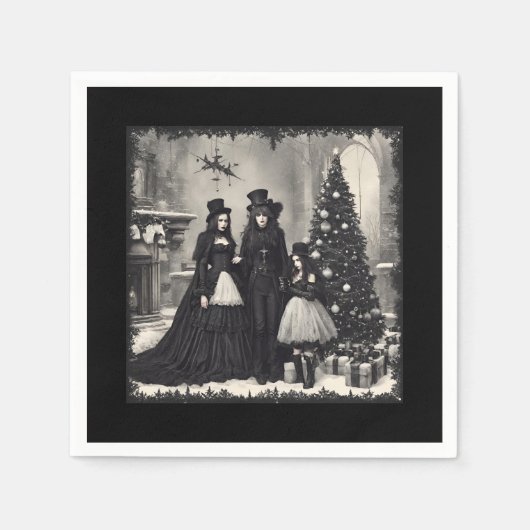 Gotische Weihnachten Serviette (Vorderseite)