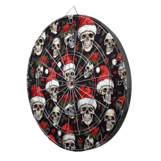 Gotische Weihnachten Weihnachtsmann Dunkler Feiert Dartscheibe (Vorderseite rechts)