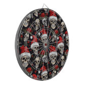 Gotische Weihnachten Weihnachtsmann Dunkler Feiert Dartscheibe (Vorderseite Links)