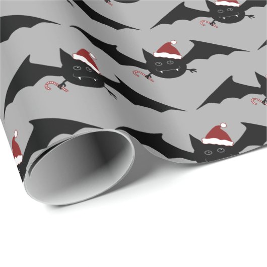 Gotische Weihnachtsbats-Muster Geschenkpapier (Rolleneckpunkt)