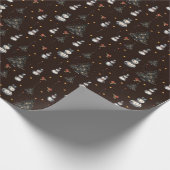 Gotische Weihnachtsbaum Creepy Snowmen Geschenkpapier (Ecke)