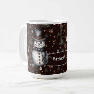 Gotische Weihnachtsbaum Creepy Snowmen Kaffeetasse