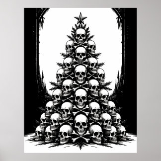 Gotische Weihnachtsbaum IV Poster