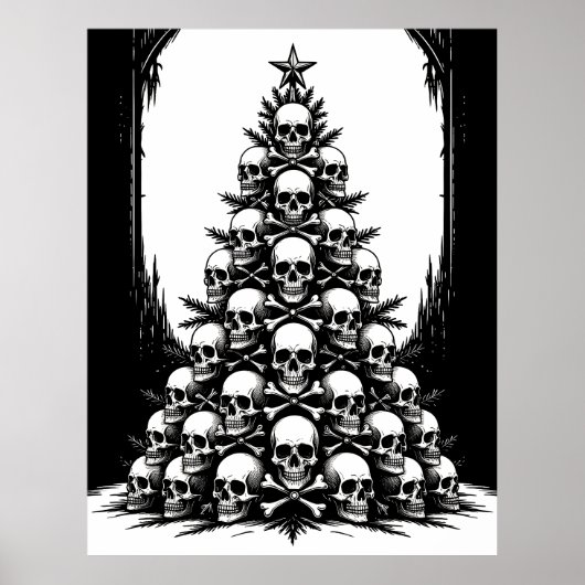 Gotische Weihnachtsbaum IV Poster (Vorne)
