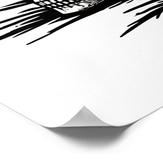 Gotische Weihnachtsbaum IV Poster (Ecke)