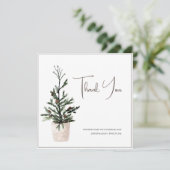 Gotische Weihnachtsbaum-Winterhochzeit Dankeskarte (Stehend Vorderseite)