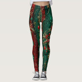 Gotische Weihnachtsbäume Leggings (Vorderseite)