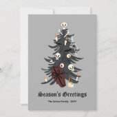 Gotische Weihnachtsbaumkarte Feiertagskarte (Vorderseite)