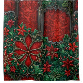 Gotische Weihnachtsduschvorhang Duschvorhang (Vorderseite)