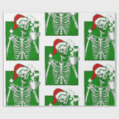 gotische Weihnachtskaffee Skelett Horror Geschenkpapier (Flach)