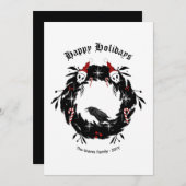 Gotische Weihnachtskartentakarte Feiertagskarte (Vorne/Hinten)