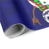 gotische Weihnachtskelette mit Schneemann-Gothmas- Geschenkpapier (Rolleneckpunkt)