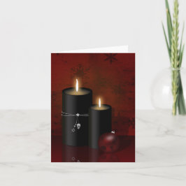 Gotische Weihnachtskerzen Ornament Feiertagskarte