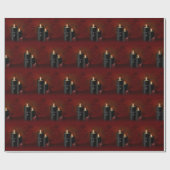 Gotische Weihnachtskerzen Ornament Geschenkpapier (Flach)