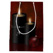 Gotische Weihnachtskerzen Ornament Mittlere Geschenktüte (Rückseite)
