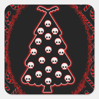 Gotische Weihnachtskleber Quadratischer Aufkleber