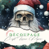 Gotische Weihnachtskugeln in roten Weihnachtsmannm Seidenpapier